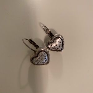 Silver heart Brighton earrings